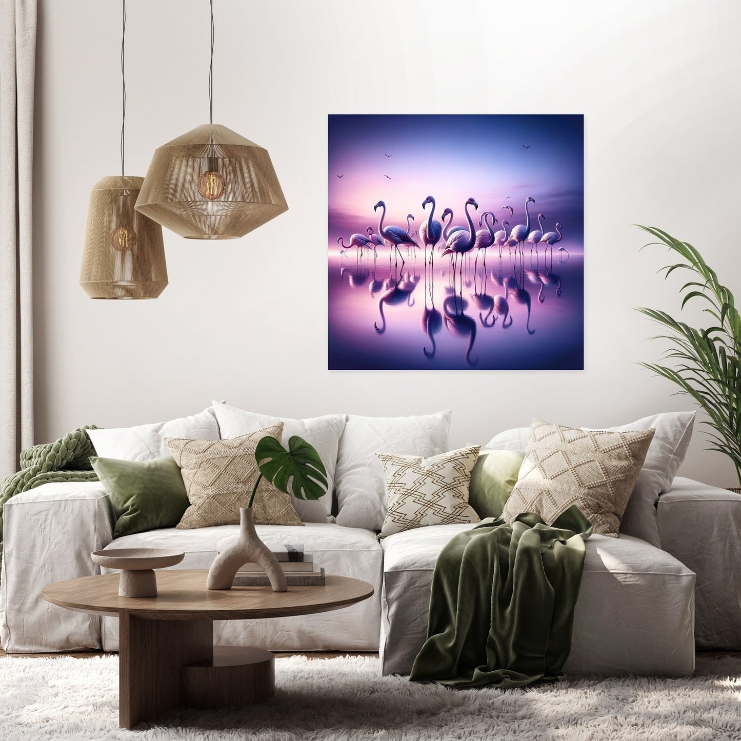 Twilight Flamingo Canvas
