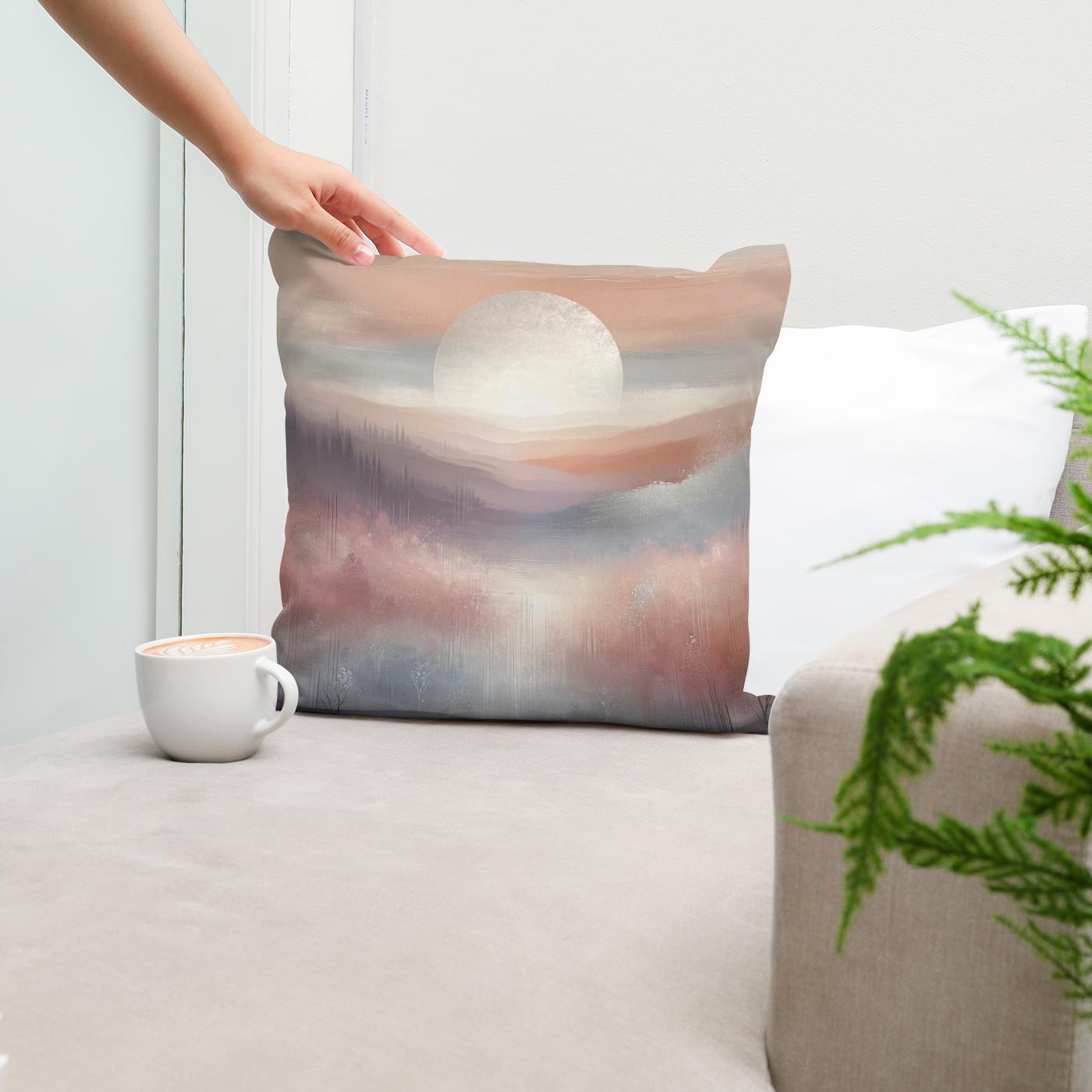 Dawn's Silver Mist Cotton Cushion