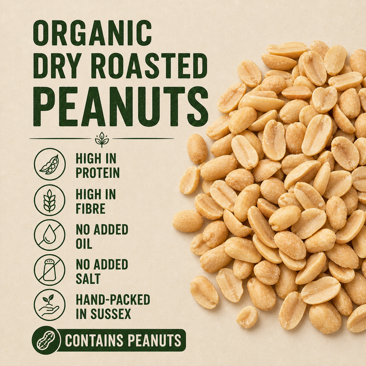 Organic Dry Roasted Peanuts