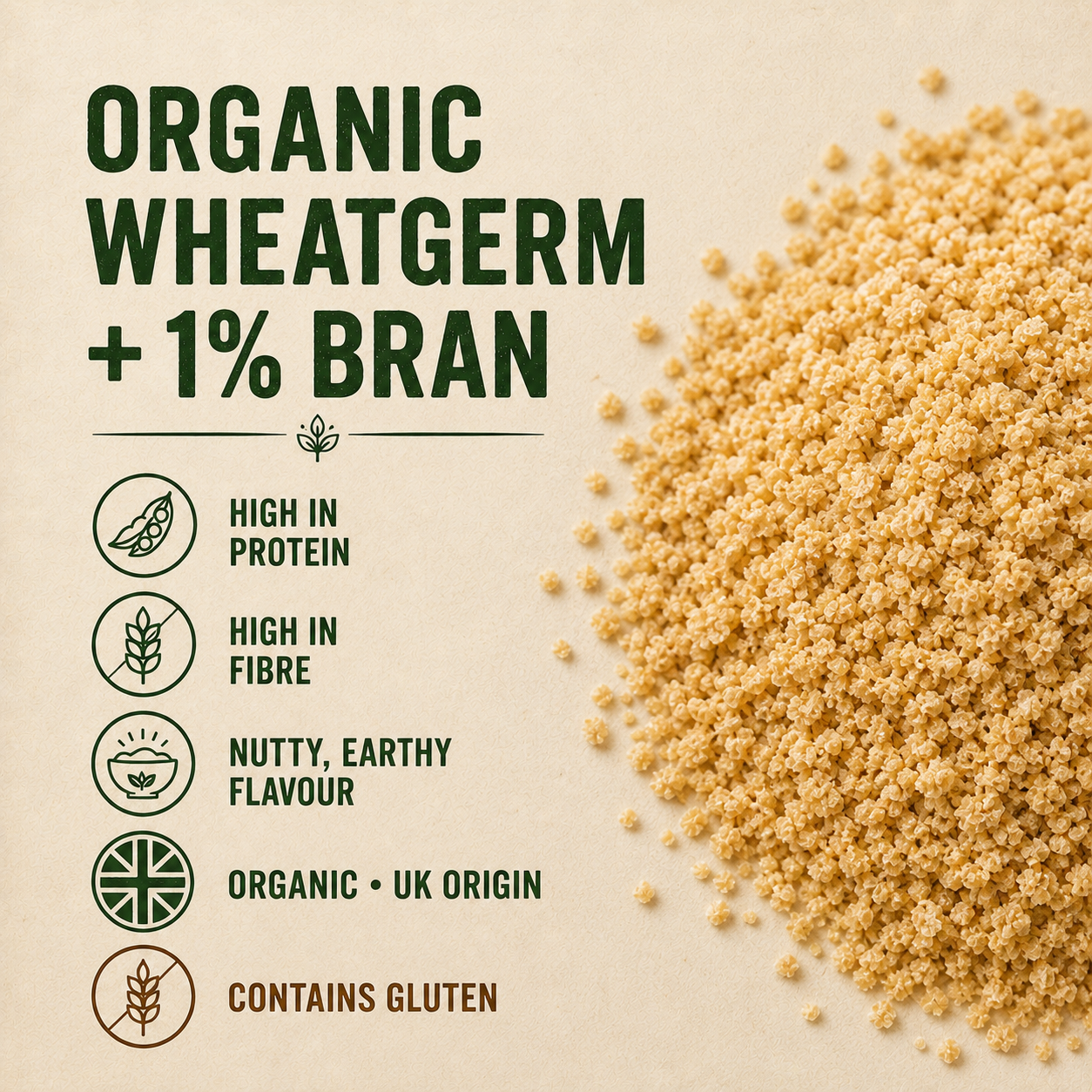 Organic Wheatgerm and 1% Bran