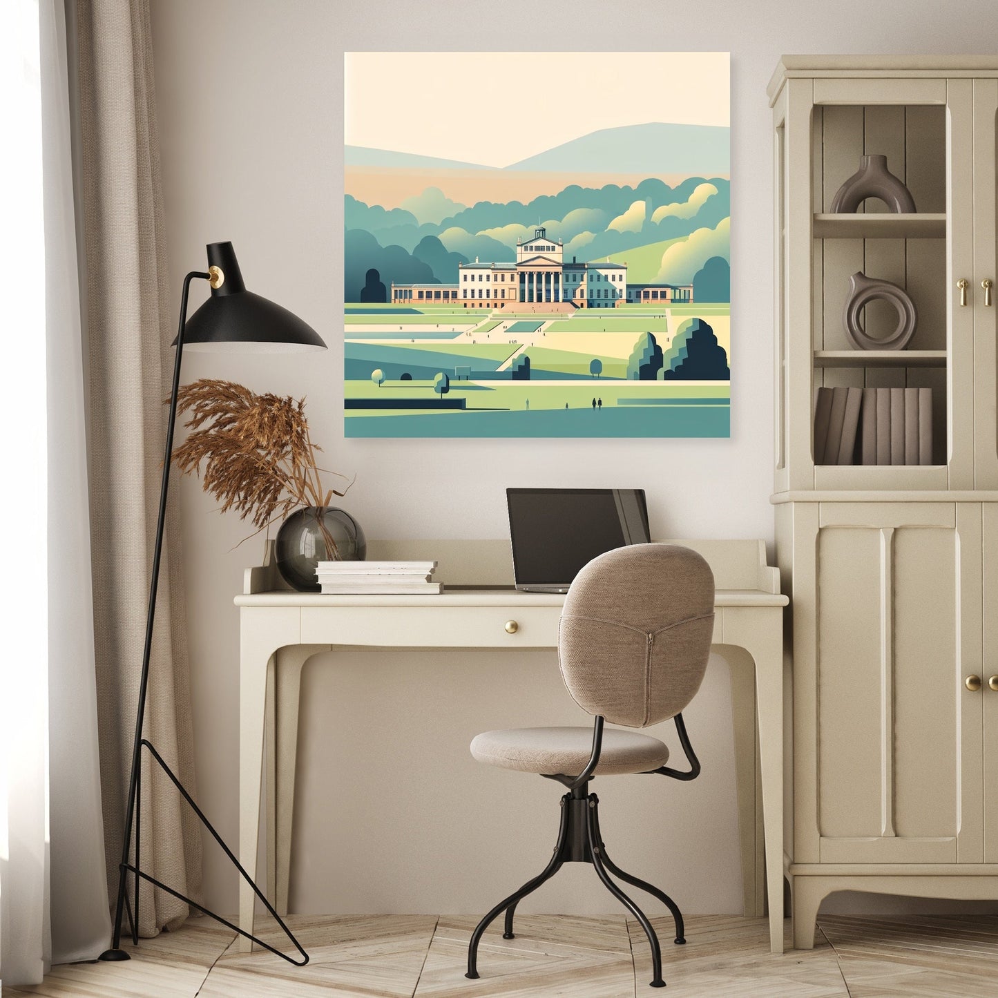 Manchester Heaton Park Serene Minimalism Canvas