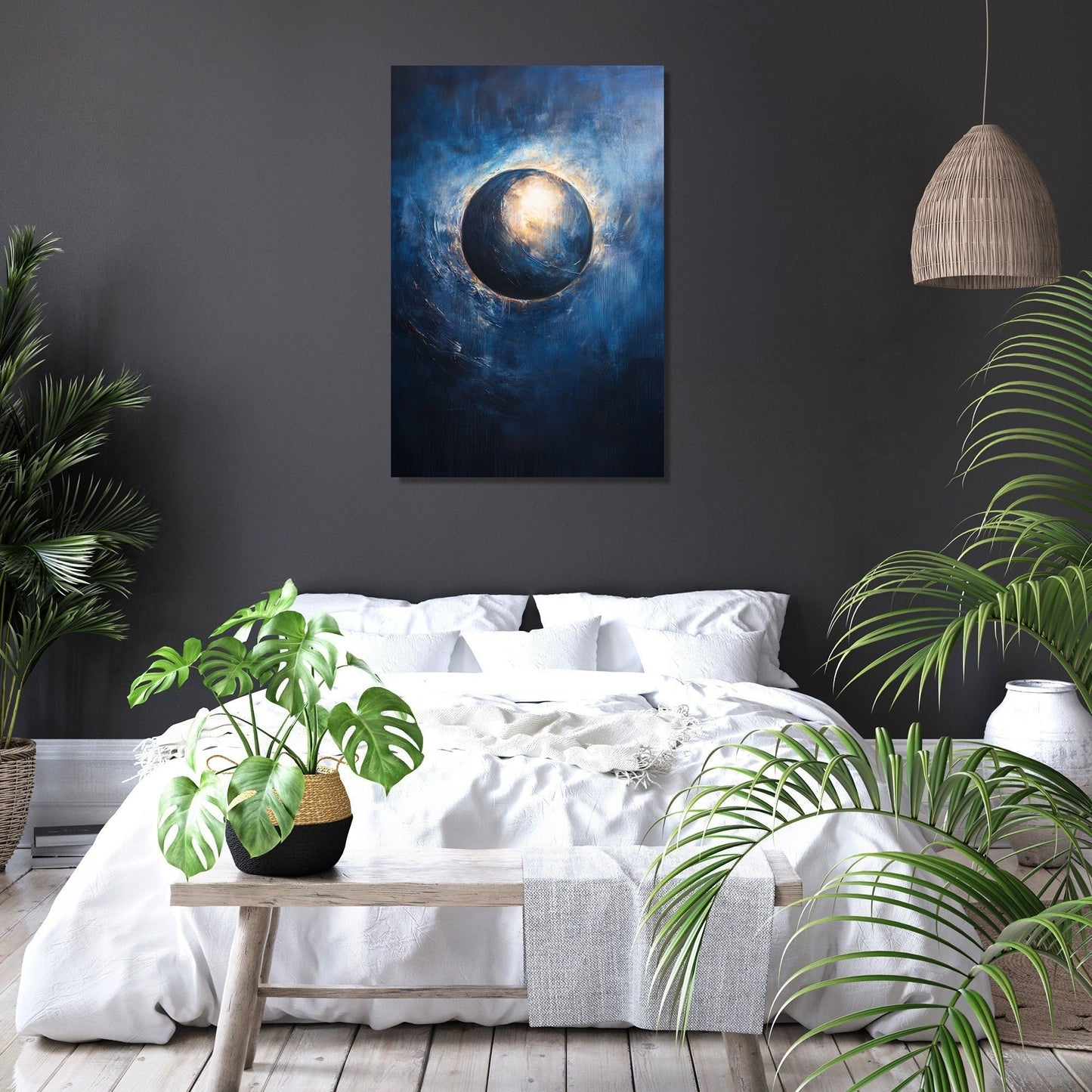 Celestial Whisper Eclipse Canvas