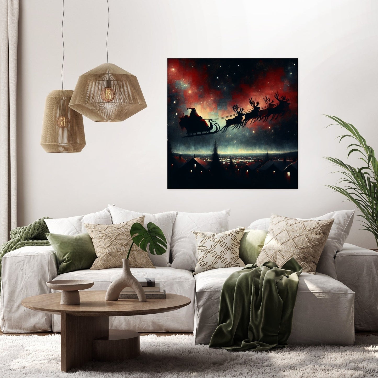 Santa's Starlit Journey Canvas