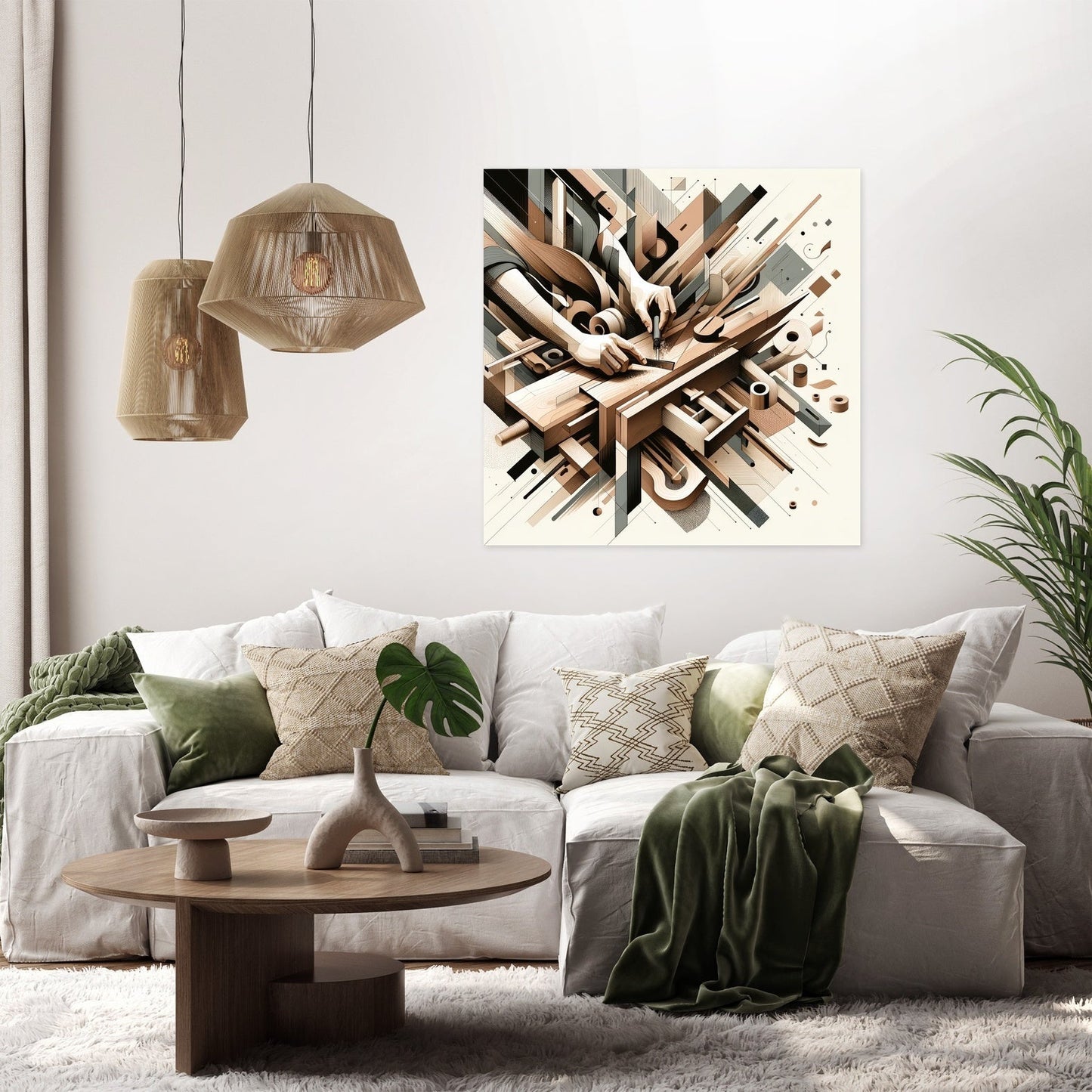 Abstract Woodworker Canvas