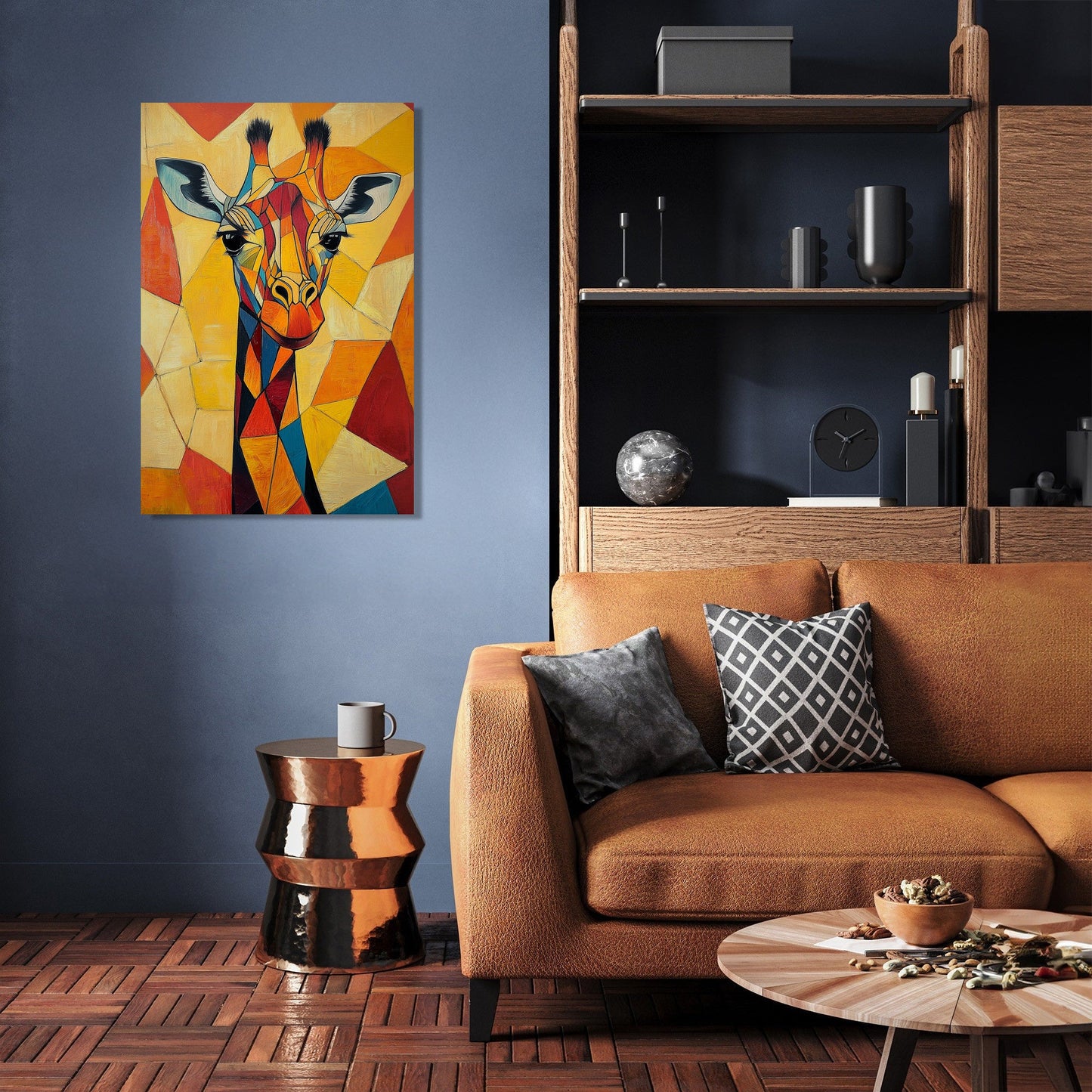 Geometric Giraffe Canvas