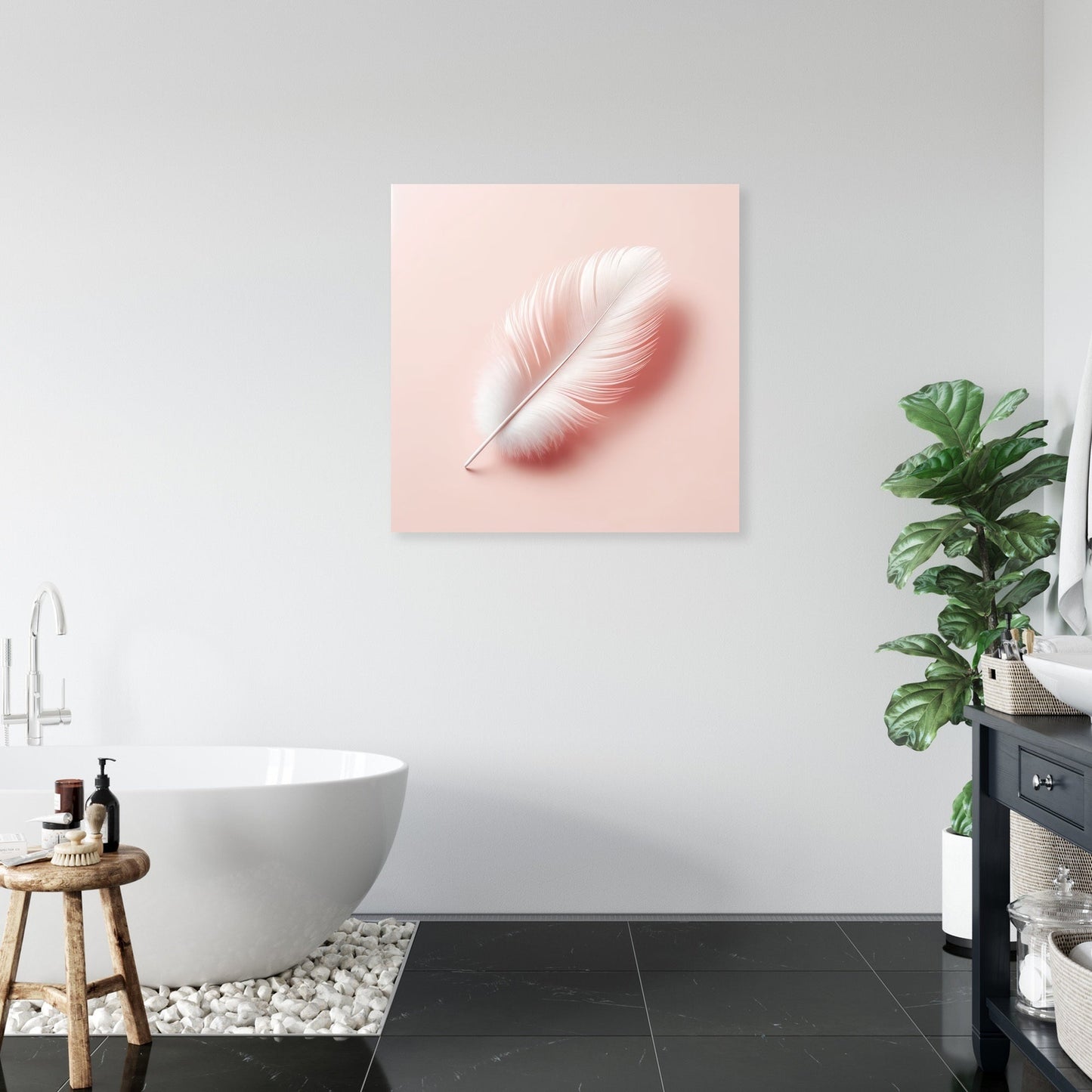 Serene Feather Canvas