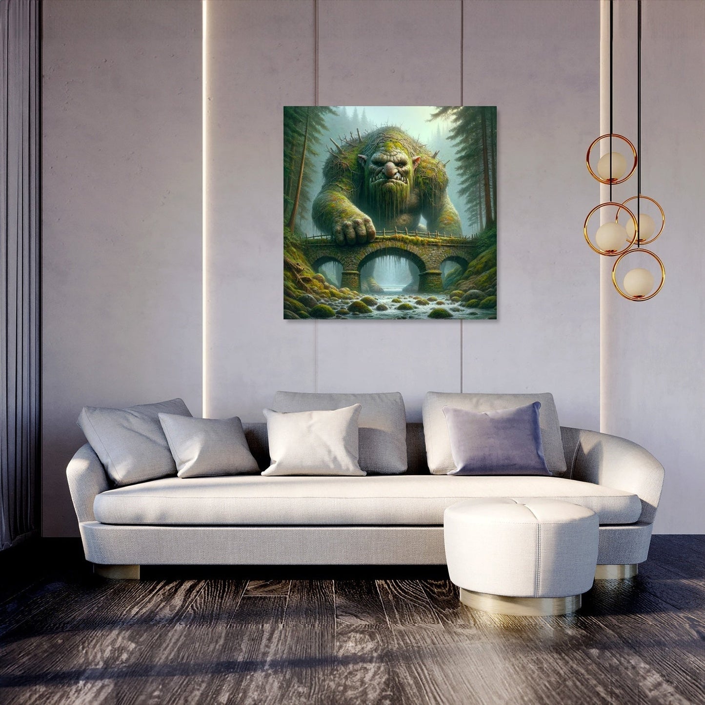 Guardian of the Misty Bridge Canvas