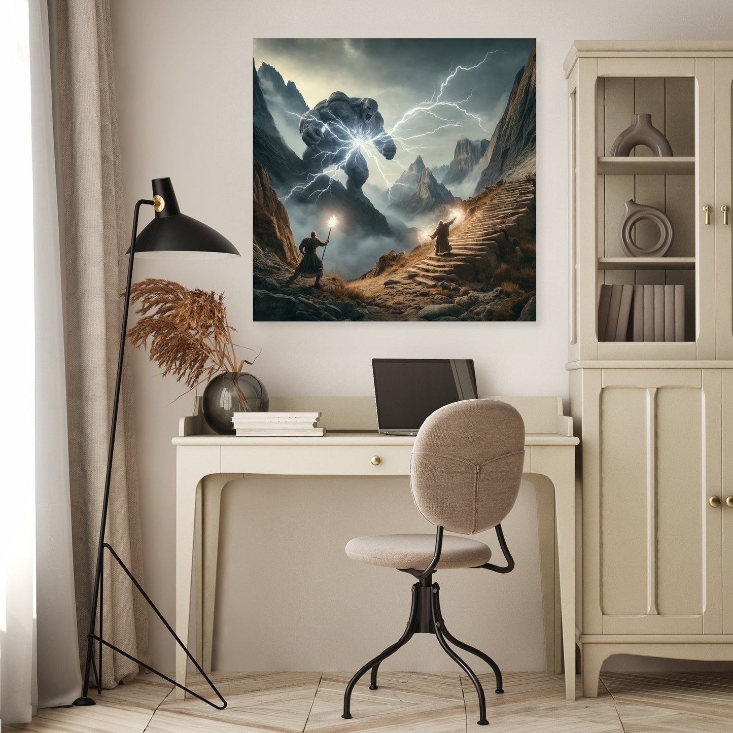 Mountain Pass Showdown Canvas