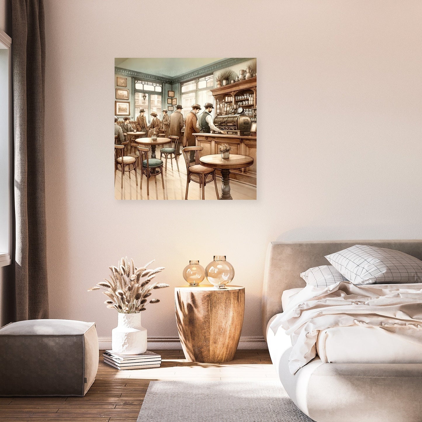 Vintage Café Charm Canvas