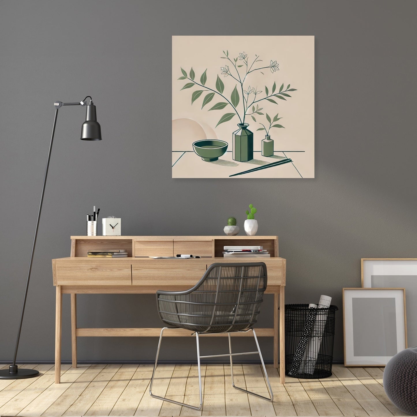 Minimalist Ikebana Canvas