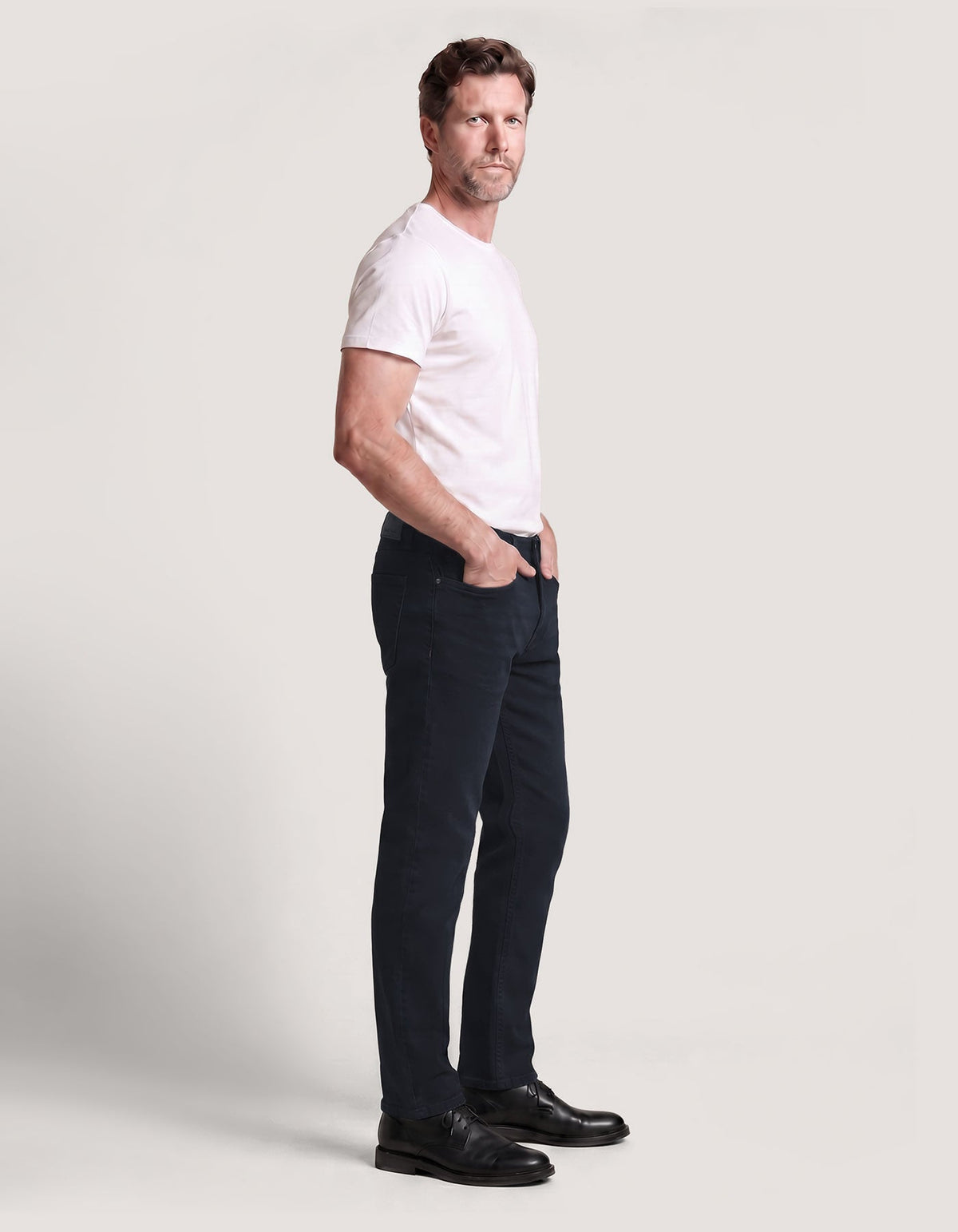 Blue Black Stretch Jeans - Regular 5 Pocket Fit