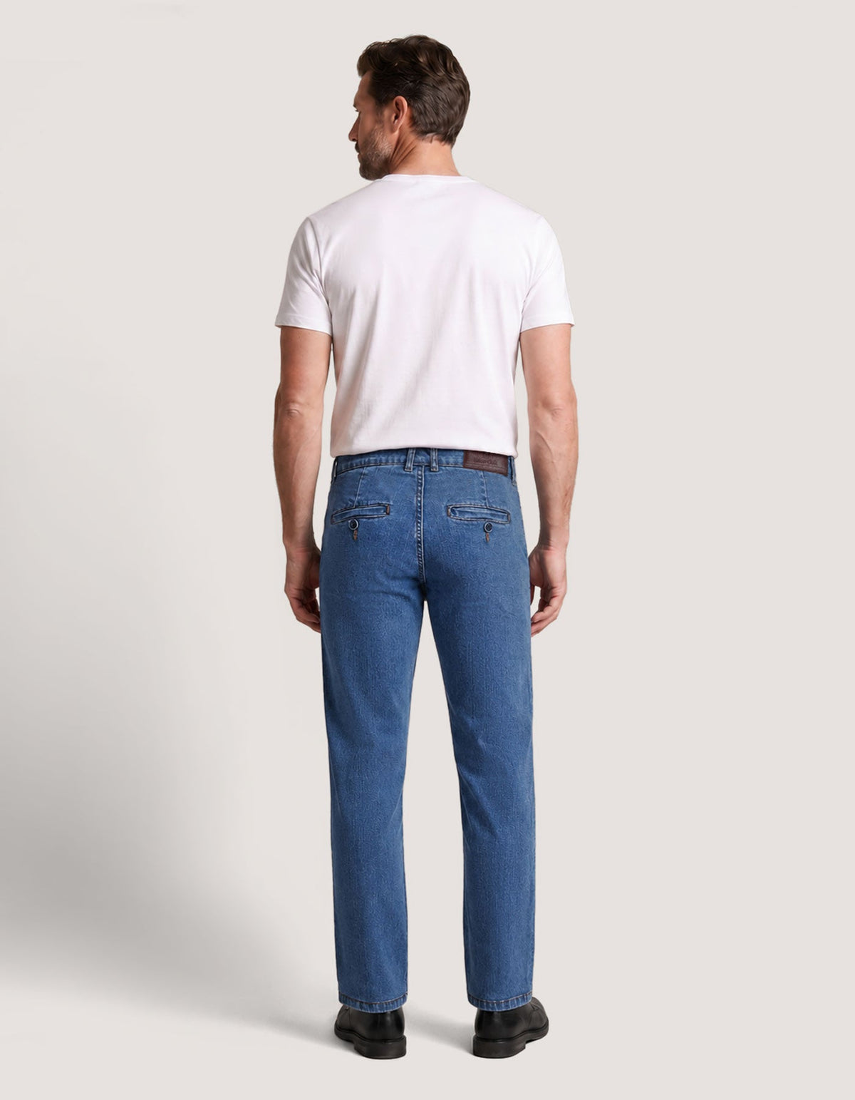 Medium Blue Traveler Jeans - Secure Button Down Back Pocket