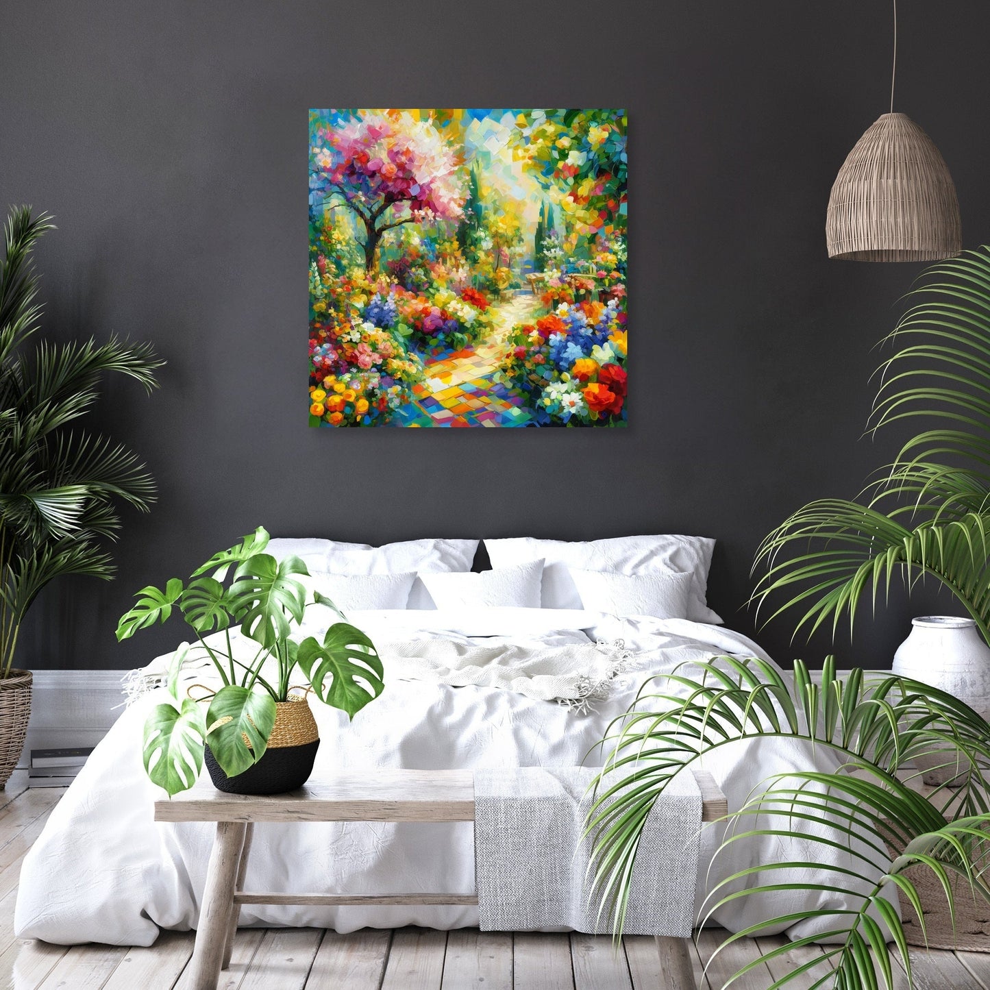 Cubist Spring Garden Canvas