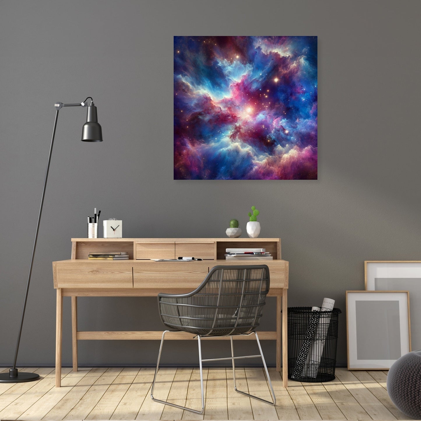 Starry Nebula Artwork Canvas