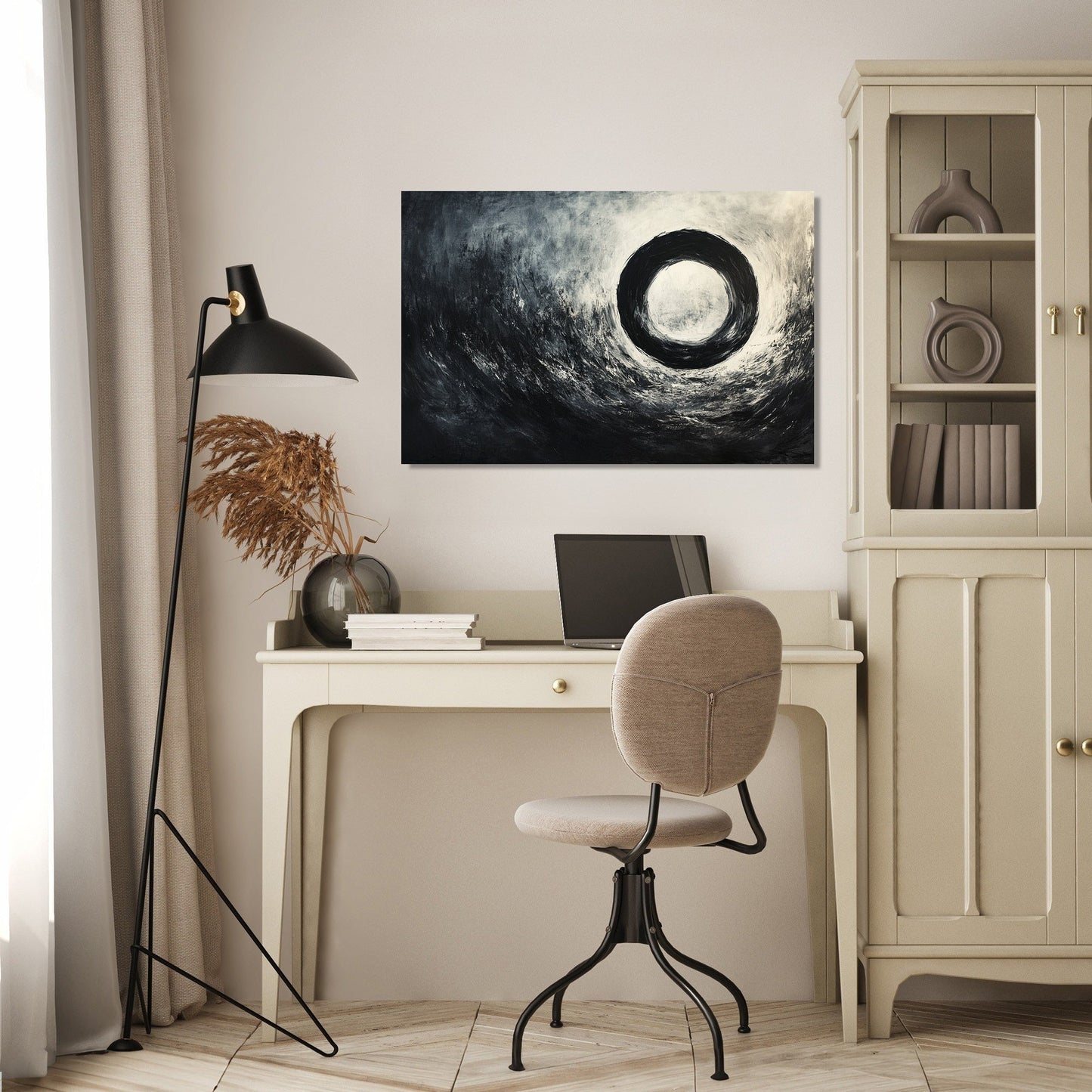 Monochrome Circle Canvas