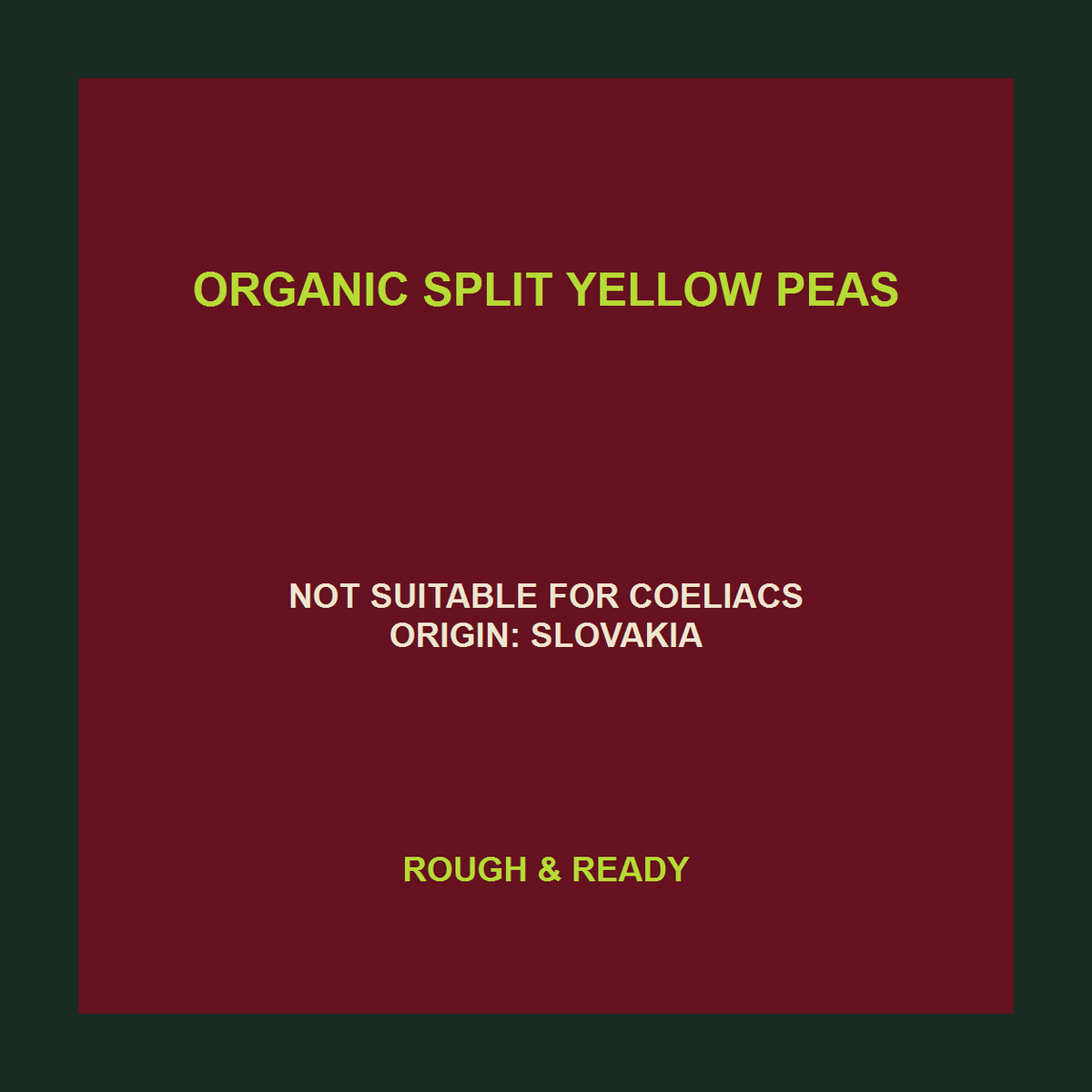 Organic Split Yellow Peas