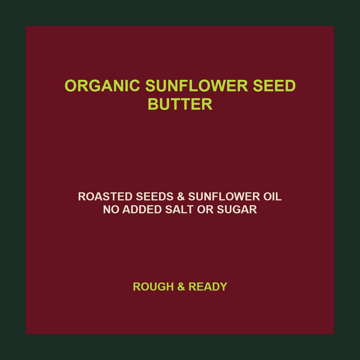 Carley's Organic Sunflower Seed Butter