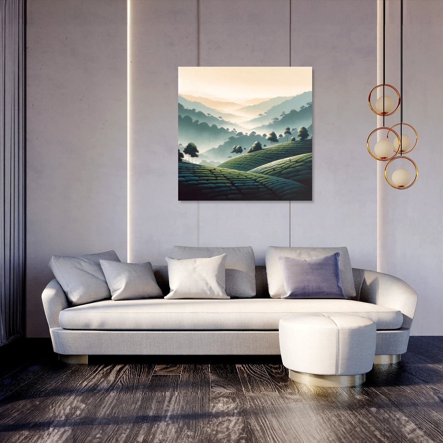 Sylhet Tea Garden Tranquility Canvas