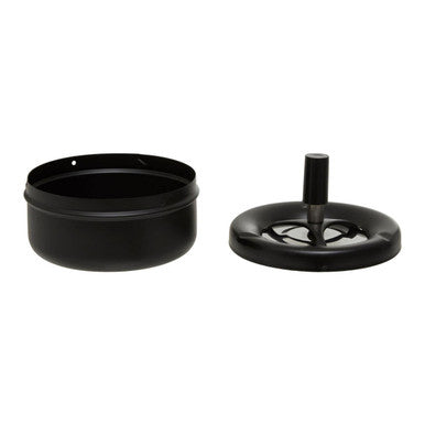 Large Black Spinning Ashtray