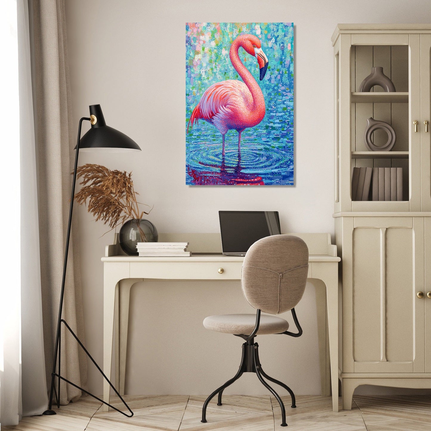 Flamingo Reflection Canvas