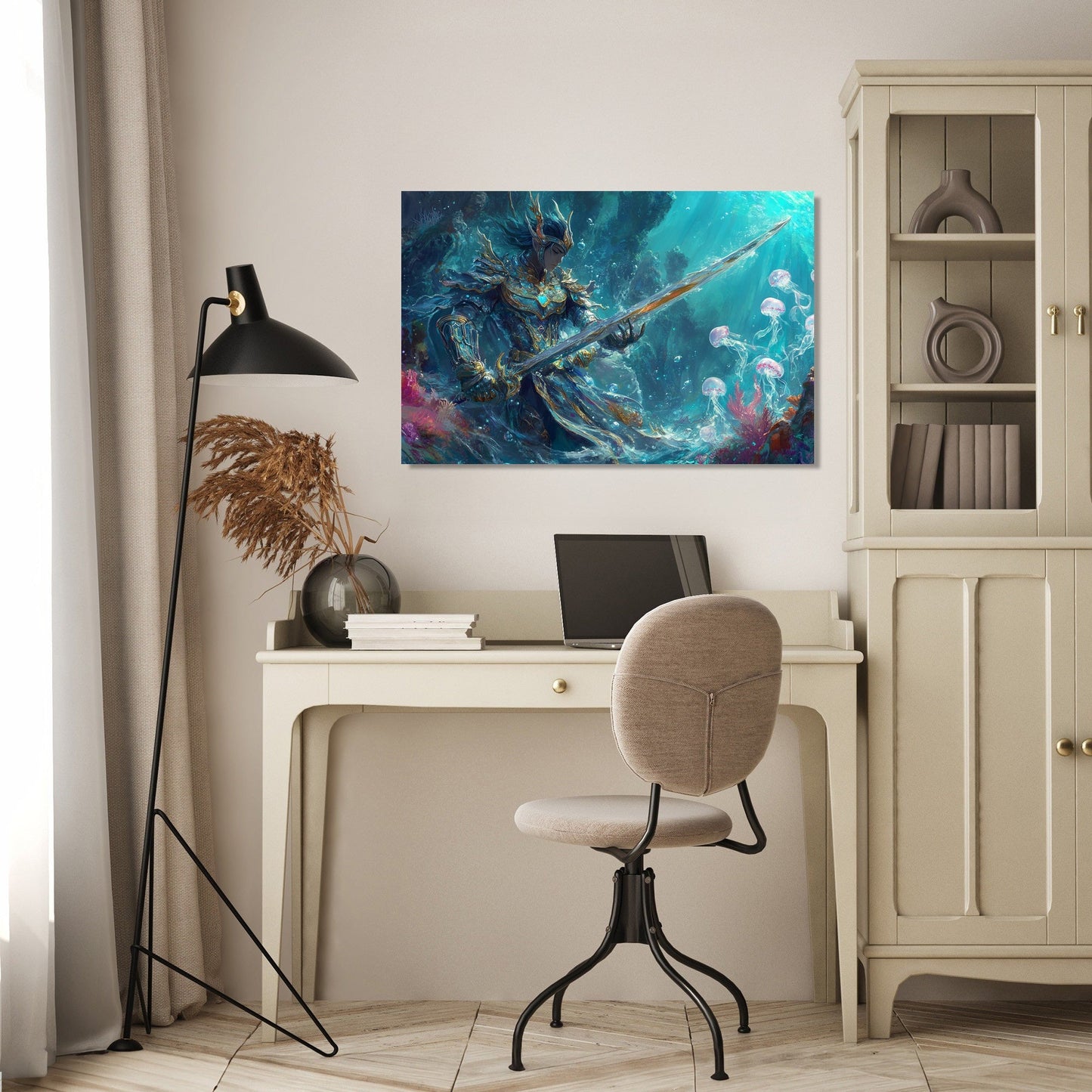 Mythical Abyss Warrior Canvas
