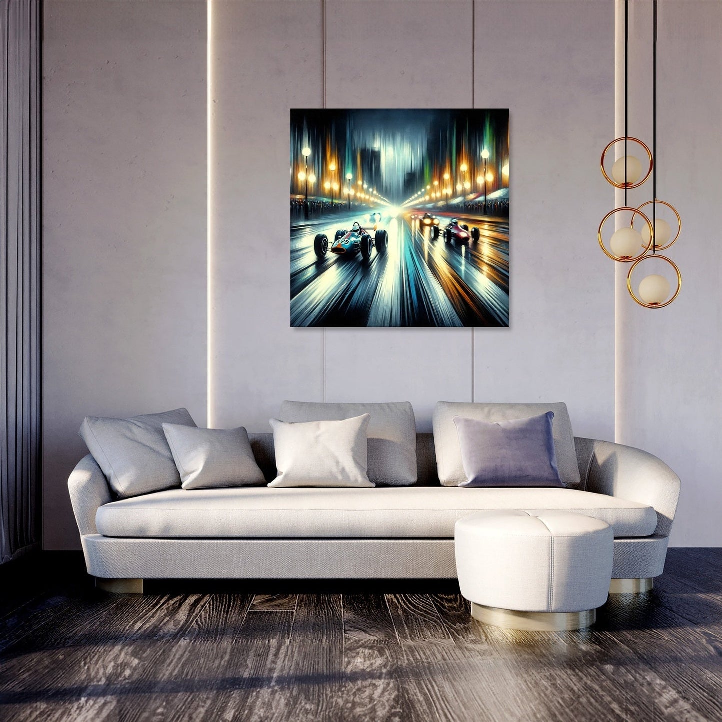 Nighttime Street Racer Canvas