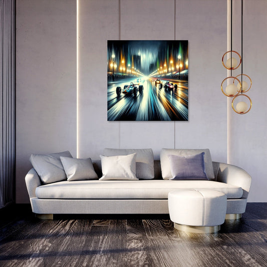 Nighttime Street Racer Canvas