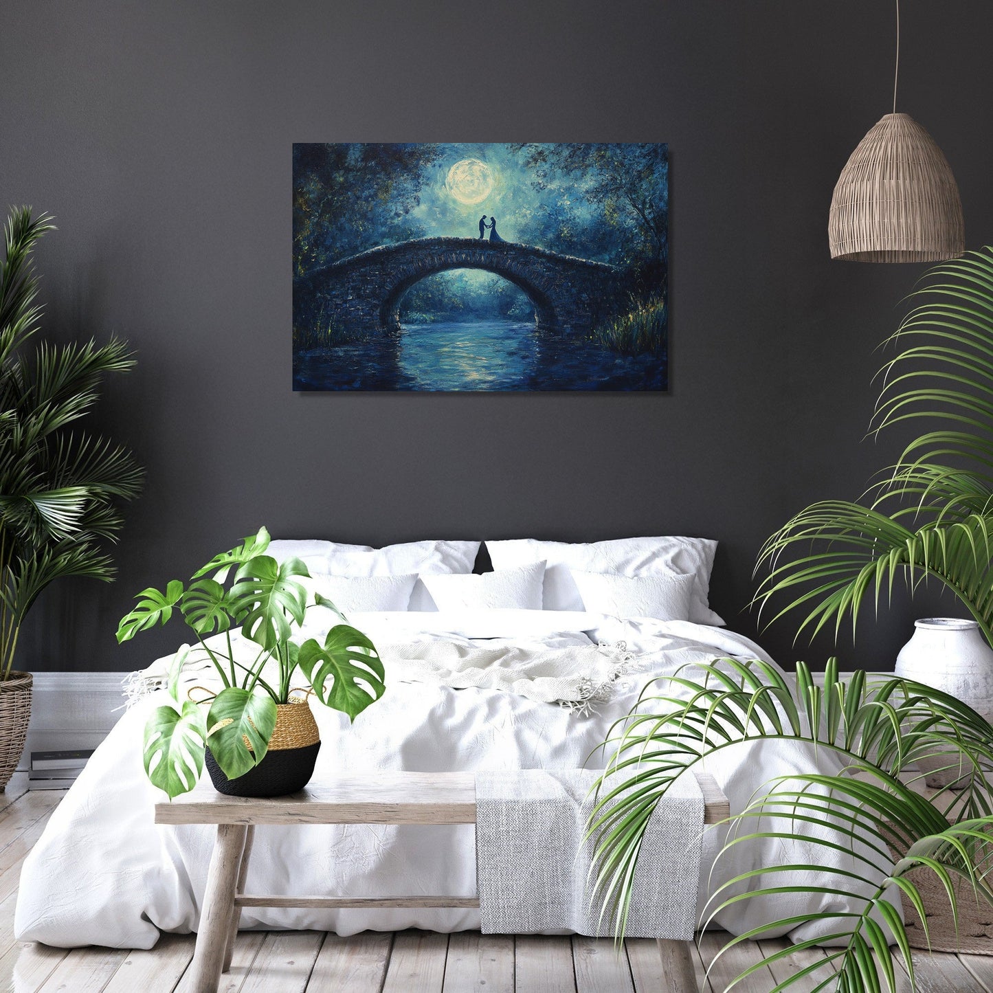 Midnight Bridge Dreams Canvas