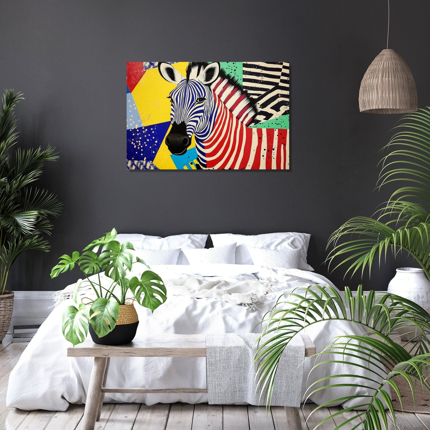 Striped Zebra Pop Canvas