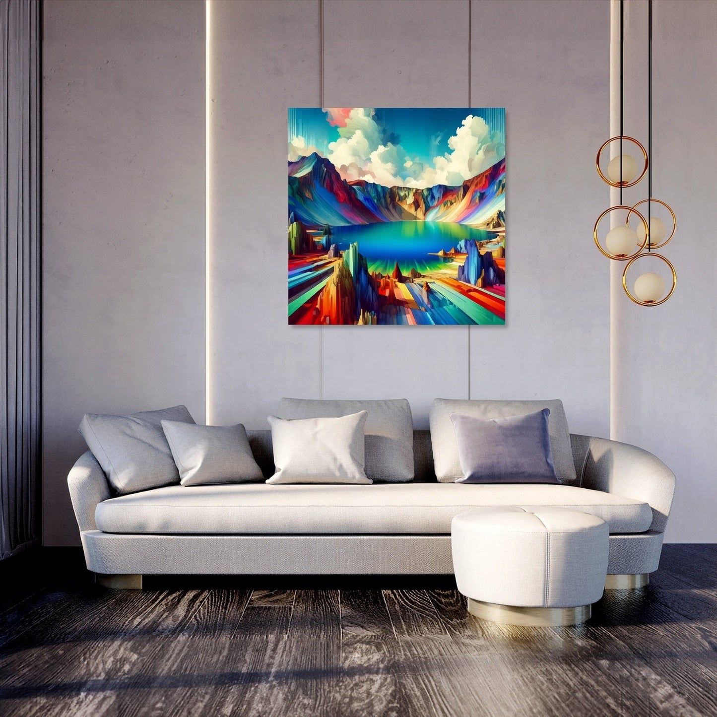 Surreal Crater Canvas