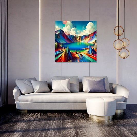 Surreal Crater Canvas