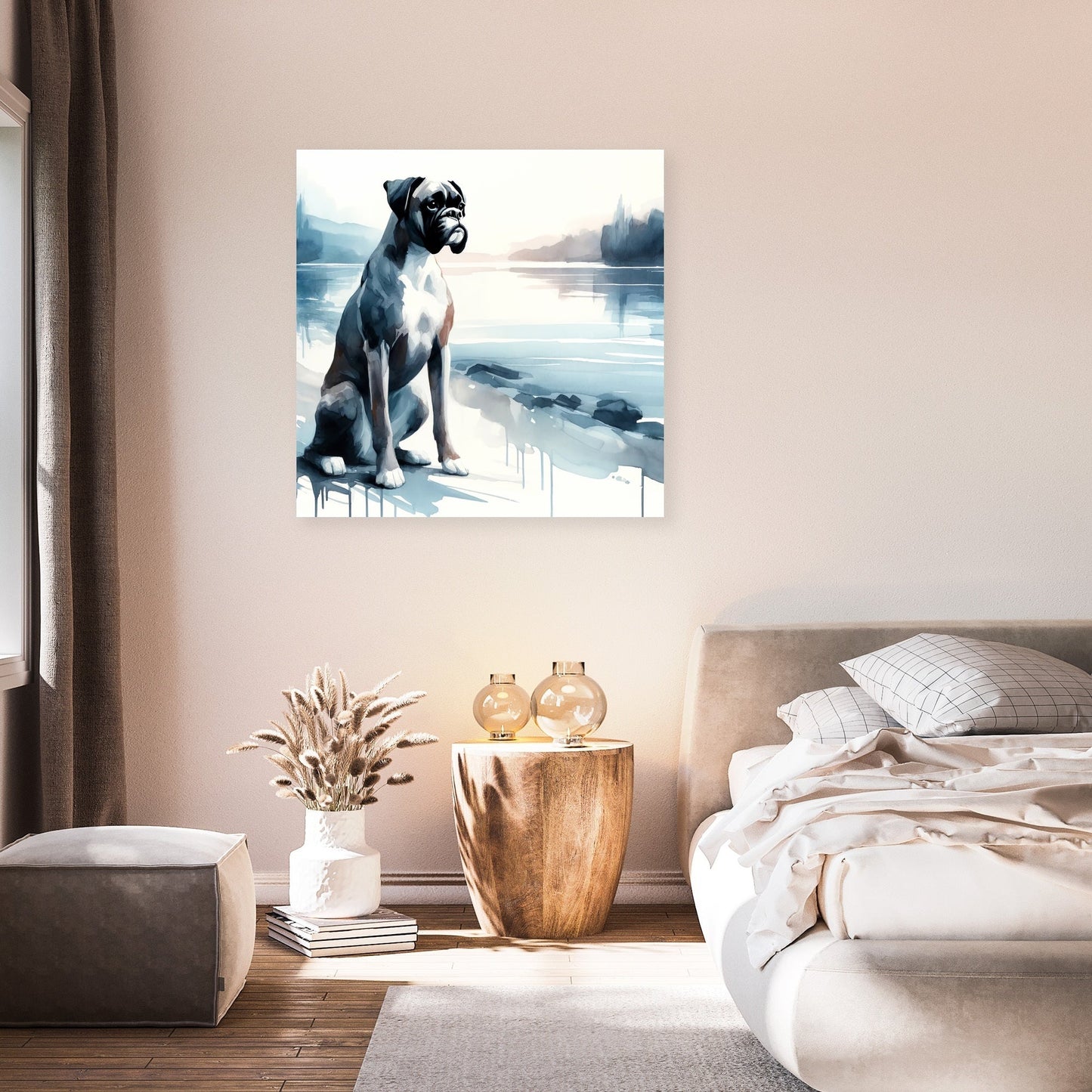 Morning Calm Boxer Reflections Canvas