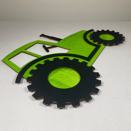 Tractor Wall Display Sign - Handmade Ornament by Curious Rabbit ®