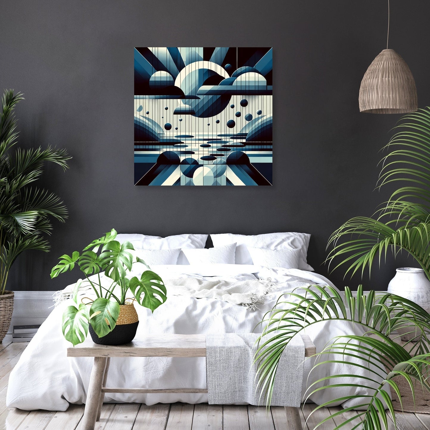Rain Geometry Canvas