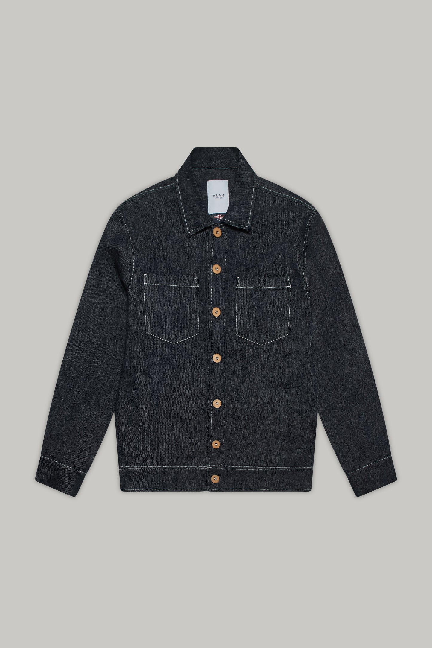 Turner Long Sleeve Shacket - Denim Stay Blue