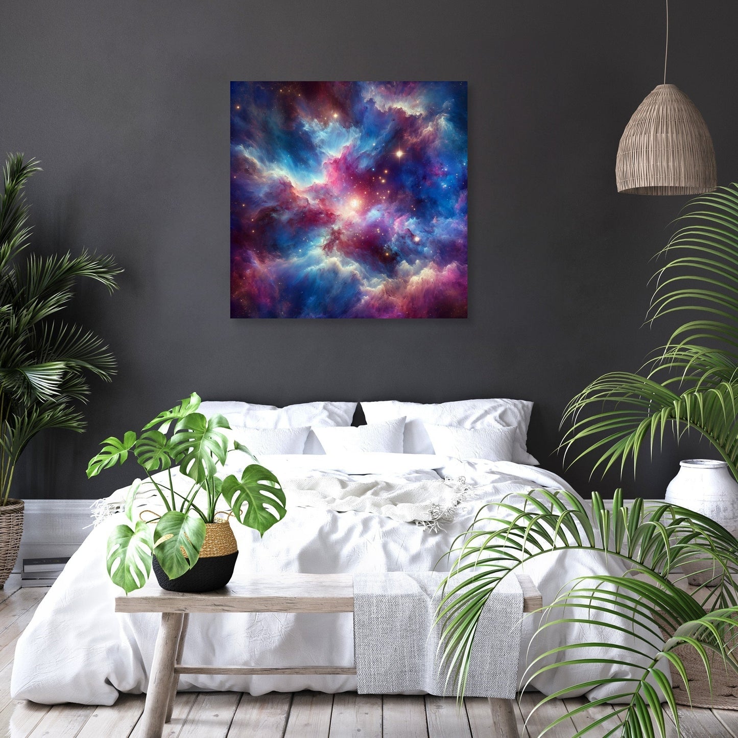 Starry Nebula Artwork Canvas