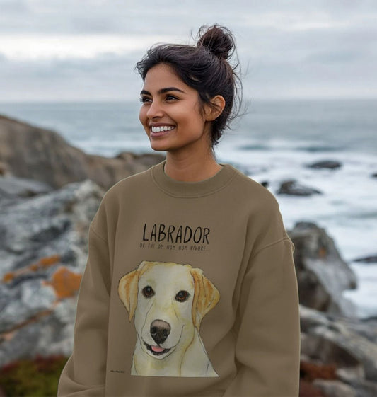 Will Sit for Snacks: The Yellow Labrador Oversized Sweatshirt