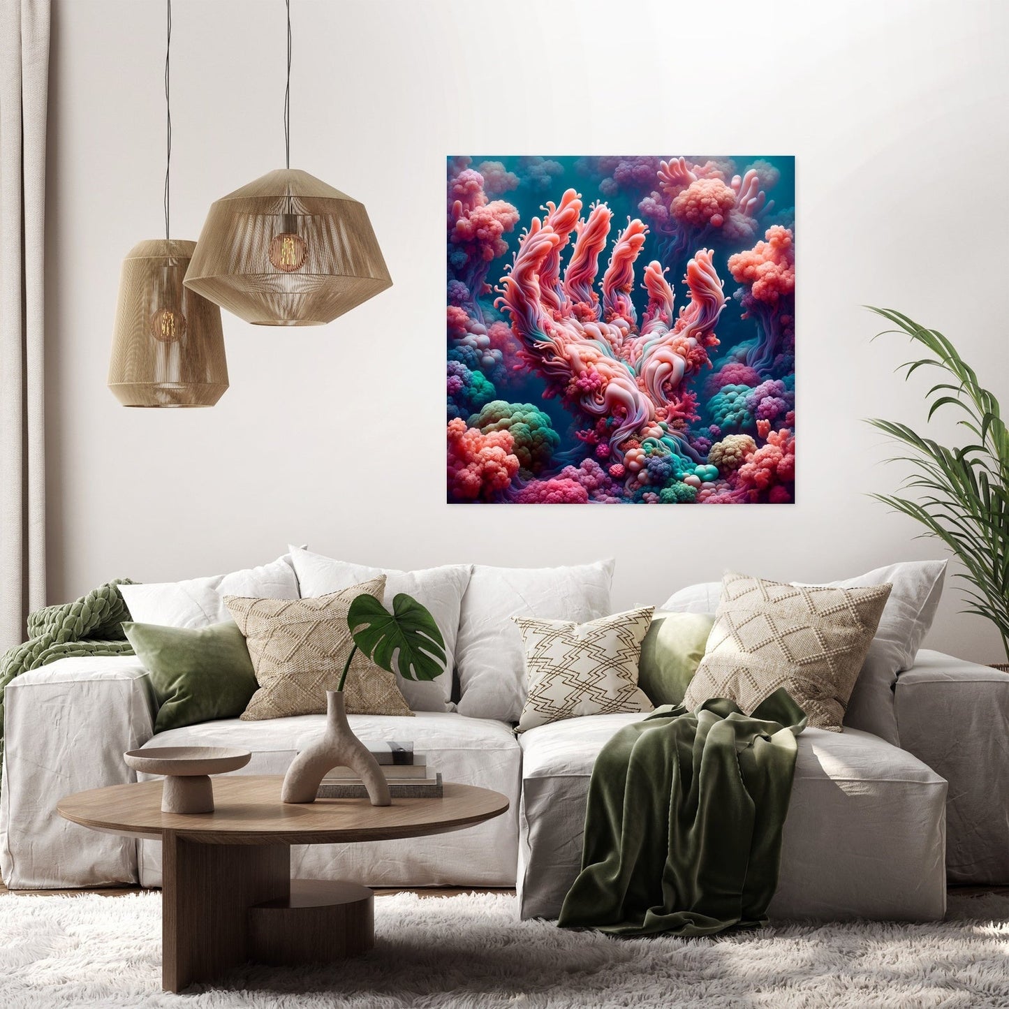 Coral Reverie Canvas
