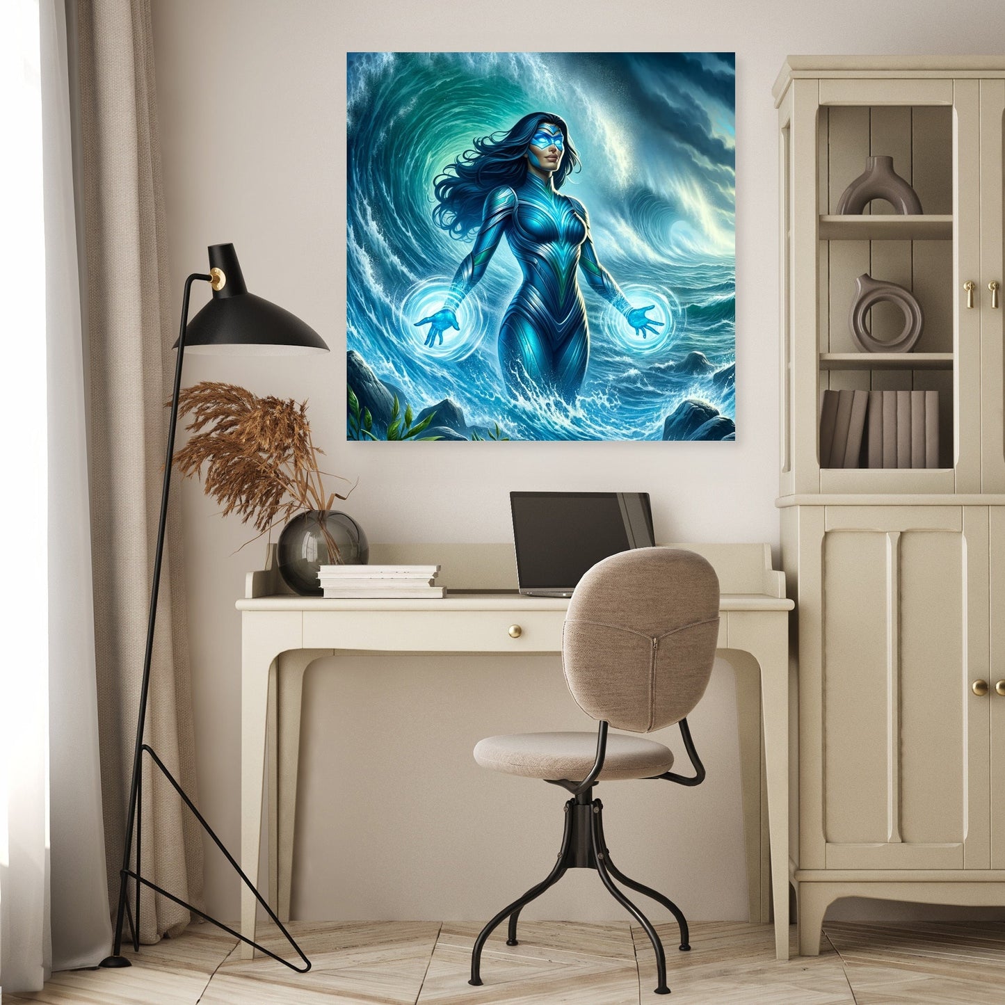 Aqua Wave Canvas