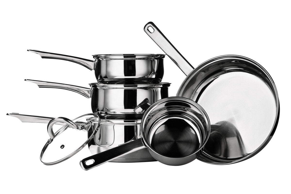 Crosse 5Pc Stainless Steel Saucepan Set