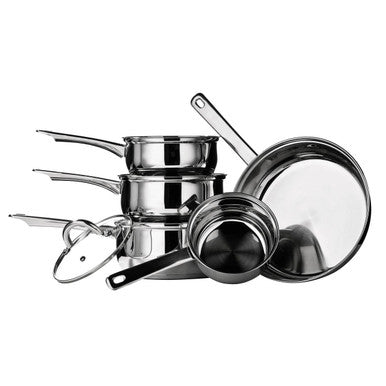 Crosse 5Pc Stainless Steel Saucepan Set