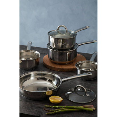 Crosse 5Pc Stainless Steel Saucepan Set