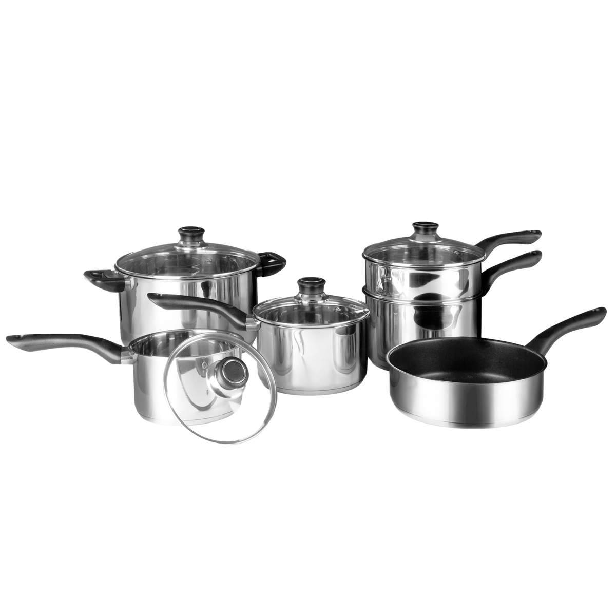 Crosse 6Pc Stainless Steel Cookware Set