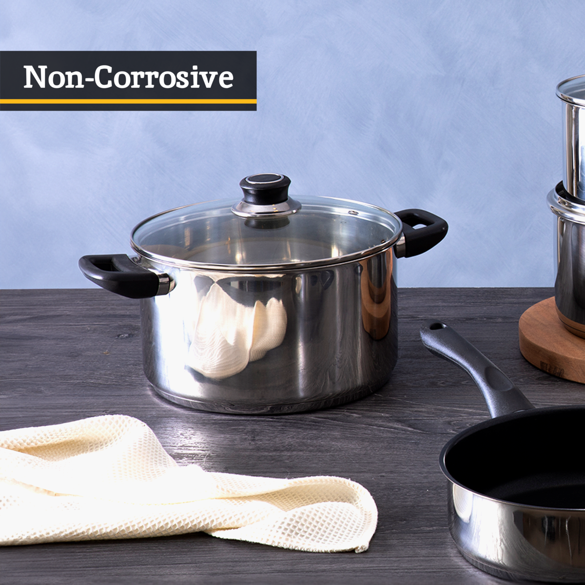 Crosse 6Pc Stainless Steel Cookware Set