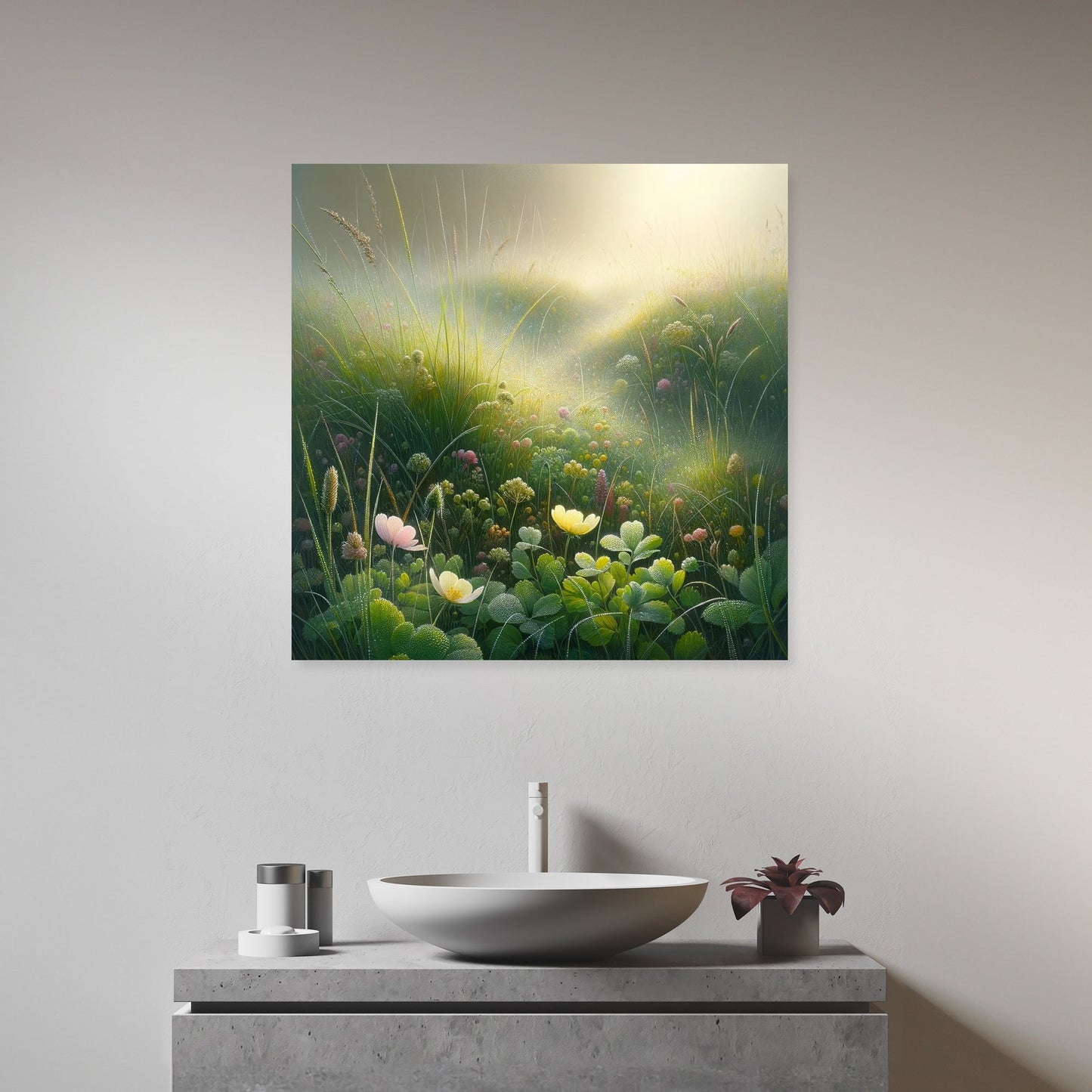 Dawn Meadow Tranquility Canvas