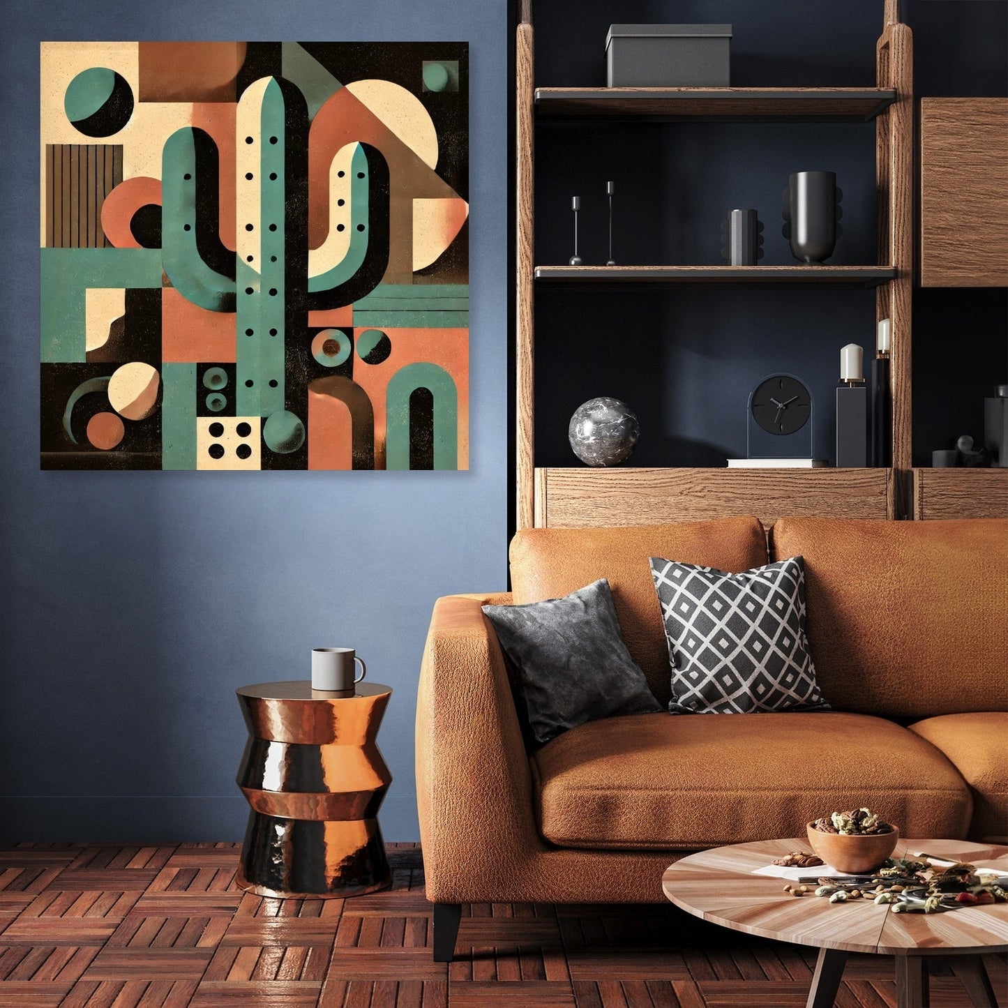 Cactus Abstraction Canvas