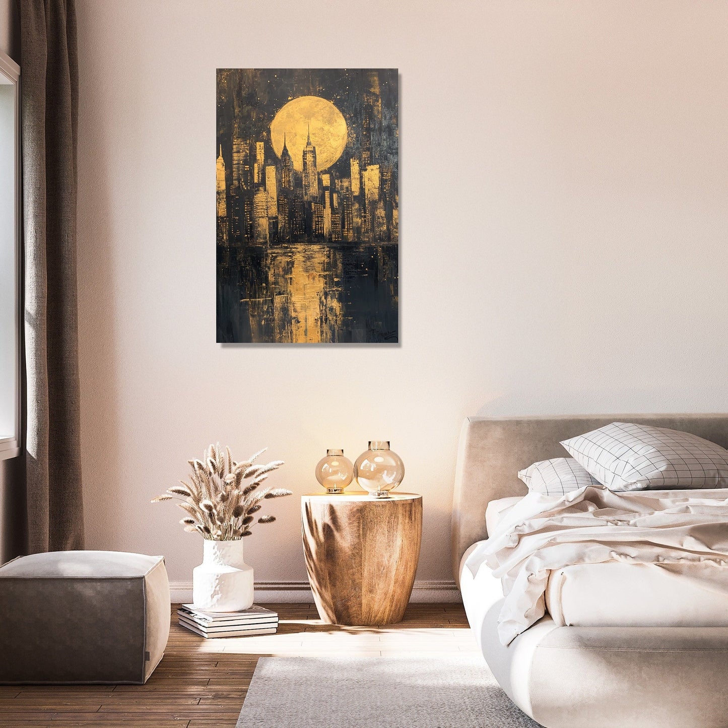 Midnight City Glow Canvas