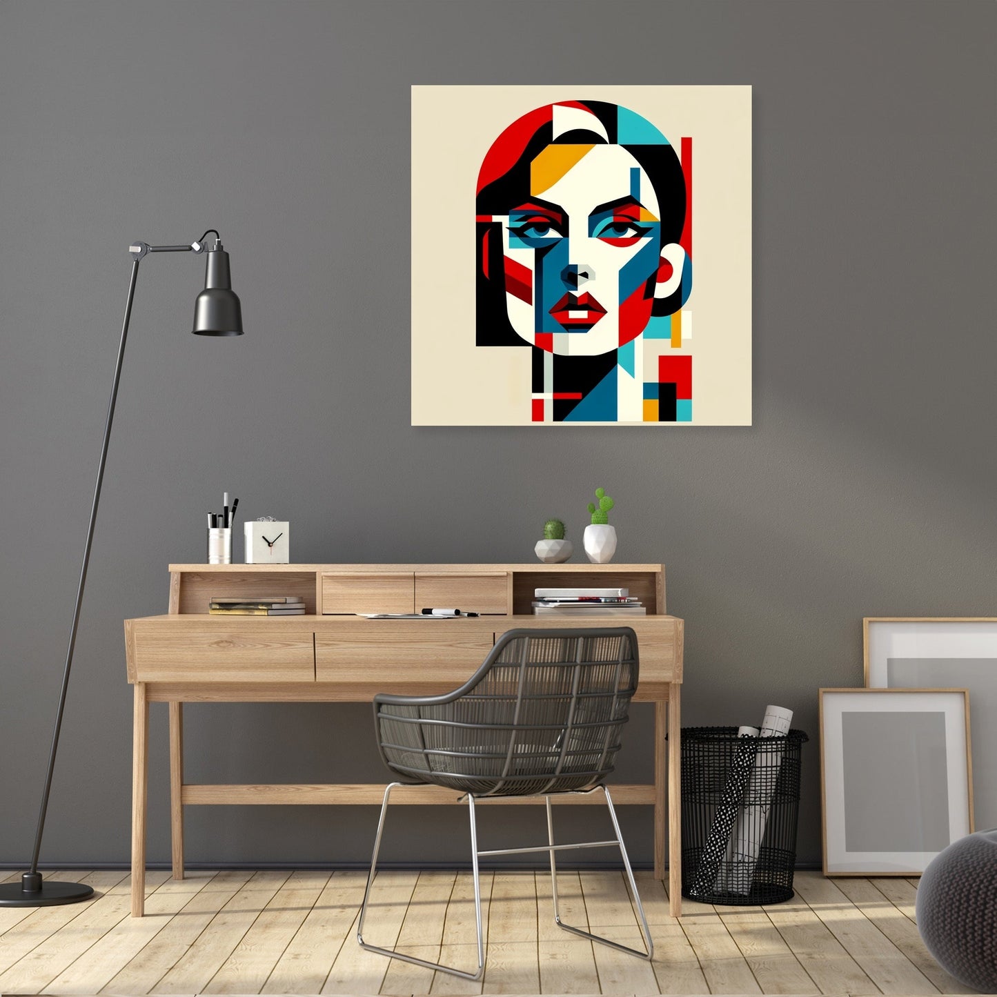 Geometric Lady Canvas