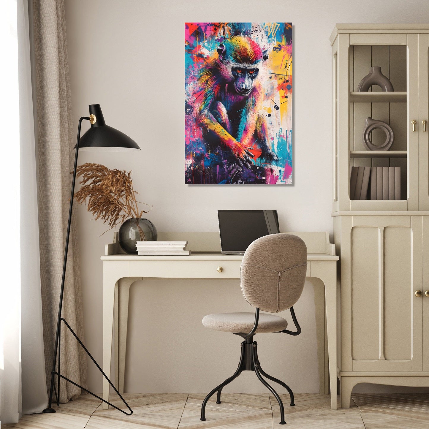 Rainbow Baboons Canvas