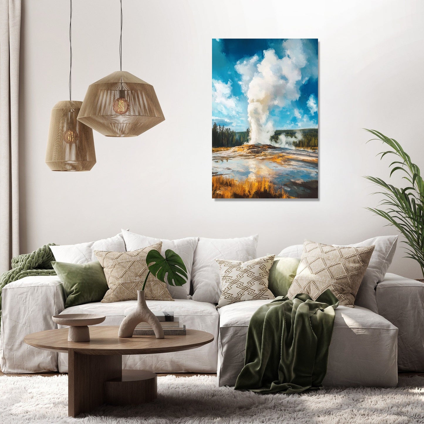 Yellowstone Geyser Canvas